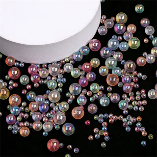 30g/lot พลาสติกอะคริลิค Non-Hole ลูกปัด Magic Rainbow Bubble ลูกปัดสําหรับ DIY เครื่องประดับหัตถกรรมทํา