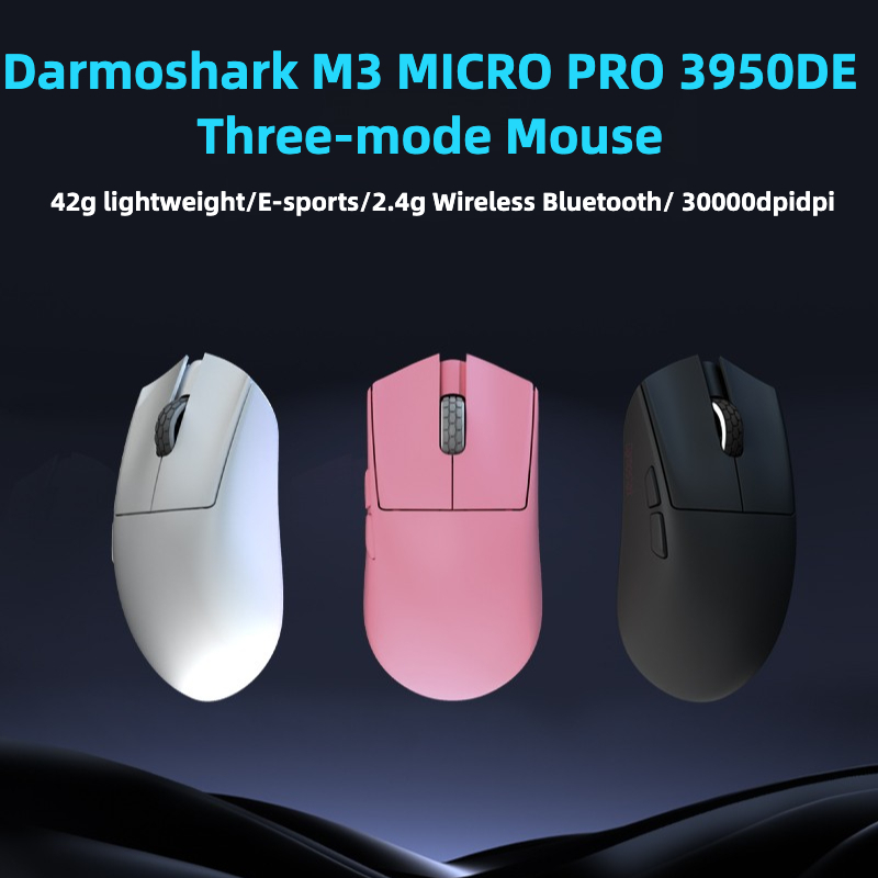 Darmoshark M3 MICRO PRO 3950DE ขนาดเล็ก Hand Grasp 42g เมาส์น้ําหนักเบา E-sports เกมสามโหมด 2.4g เมา