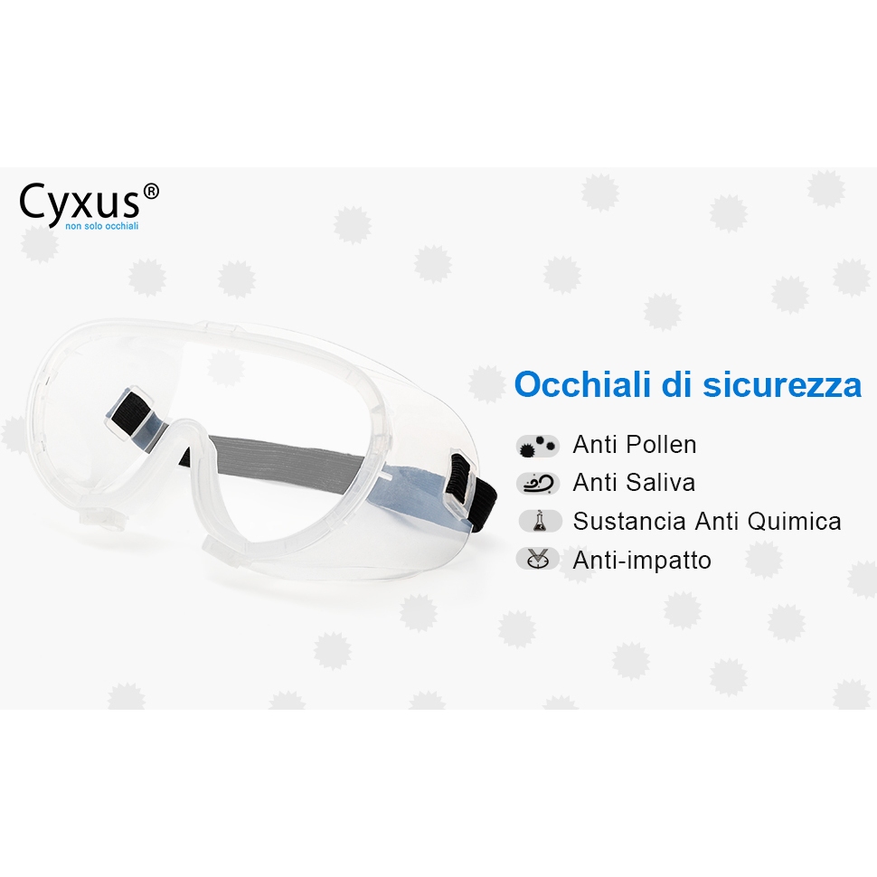 Cyxus แว่นตาป้องกันหมอก กันน้ํา และป้องกันไวรัส Boy/Girl 6003X01