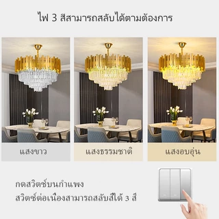 ร้านอาหารที่ทันสมัยคริสตัลโคมระย้านอร์ดิกห้องนั่งเล่นโคมไฟตกแต่งห้องนอนที่เรียบง่ายนําโคมไฟเพดาน