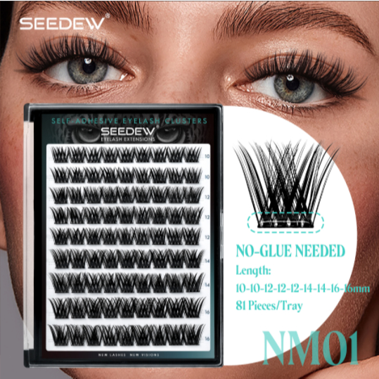 Seedew ใหม่ขนตาส่วนบุคคล Mink ขนตาปลอมกาวฟรีหนา Soft Eye Lashes สุภาพสตรีแต่งหน้า
