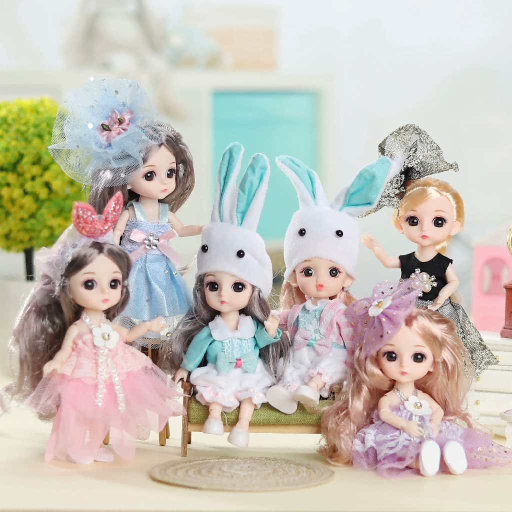 ใหม่! ตุ๊กตาหญิงสาวขนาด 17 ซม. พร้อมชุดเจ้าหญิงสุดน่ารัก จำนวน 5 ชิ้น สำหรับเด็กอายุ 3-6 ปี ของขวัญเด็ก และของเล่นเสริมทักษะ
