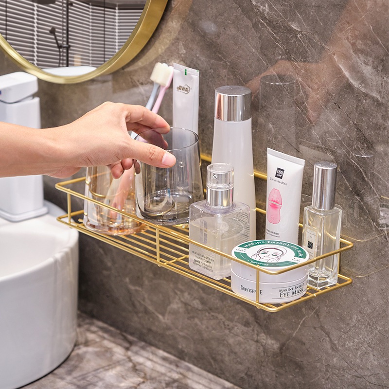 ชั้นวางติดผนังห้องน้ํา ต่อย-ฟรี อ่างล้างหน้า ที่เก็บของ ชั้นวางอุปกรณ์อาบน้ํา ที่แขวนผนังในห้องน้ํา