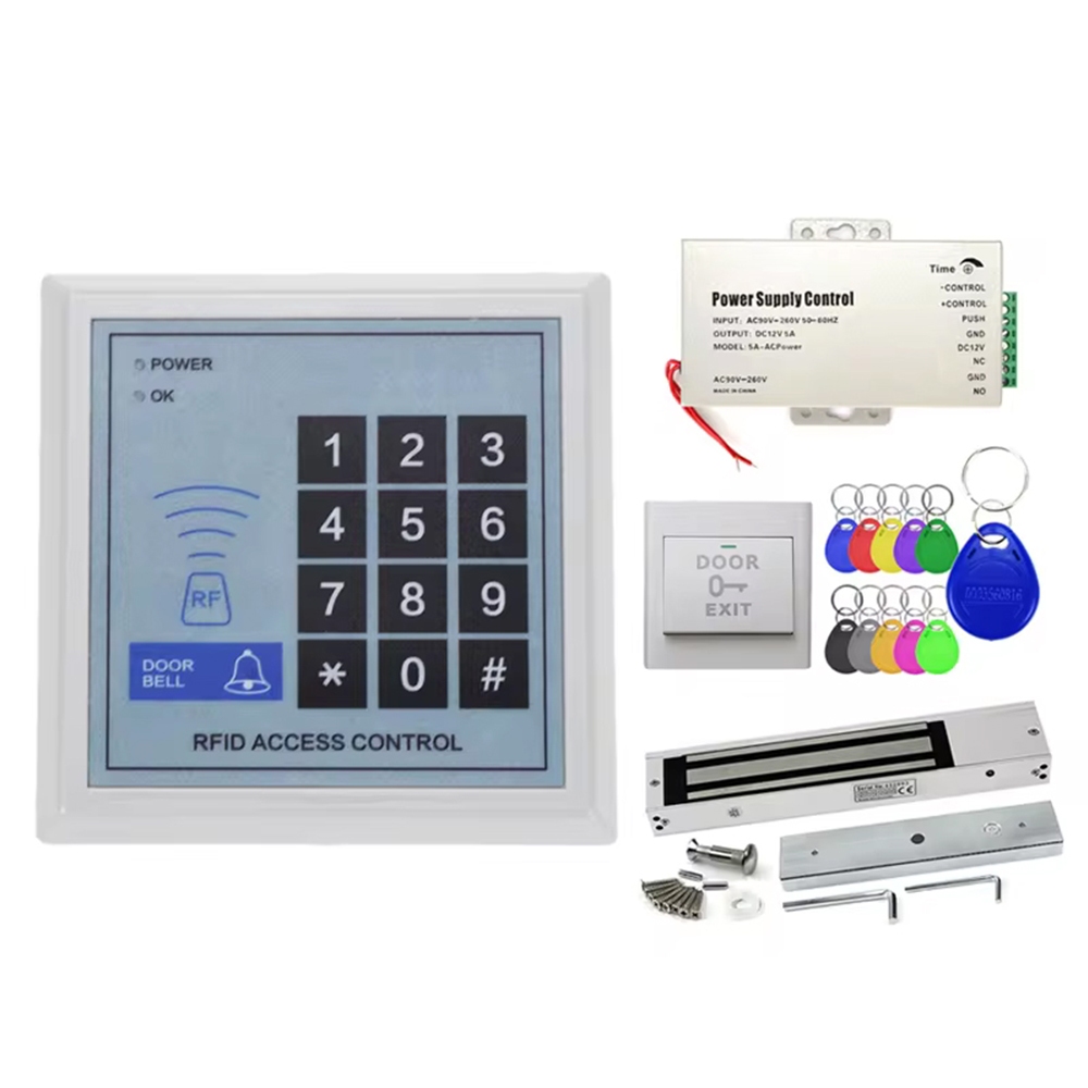 ระบบควบคุมการเข้าออก RFID ปลอดภัยที่เปิดประตูอิเล็กทรอนิกส์โรงรถบ้านชุดดิจิตอลไฟฟ้าแม่เหล็ก RFID ชุดล็อคประตูอัจฉริยะ
