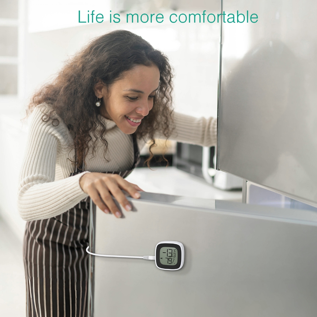 Oria บลูทูธเครื่องวัดอุณหภูมิตู้เย็น Digital Monitor Sensor ระยะเชื่อมต่อ 164ft APP Alert พร้อม Probe สําหรับตู้เย็น - รูปที่ 5