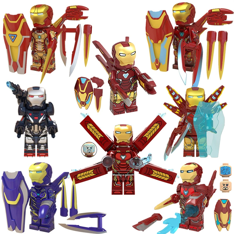 รวมฮีโร่และวายร้ายจากอเวนเจอร์ส! ตัวต่อ Lego สตีลแมน, วอร์แมชชีน, ไอรอนแมน, ธานอส สำหรับสร้างโลก Marvel, ของเล่นเสริมจินตนาการ