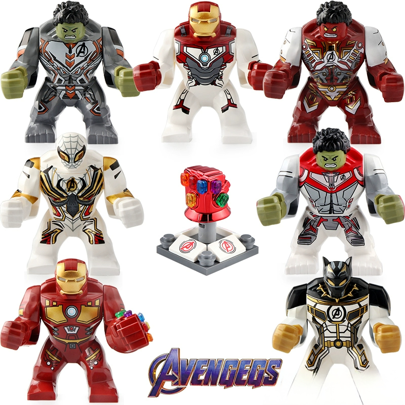ของเล่นตัวต่อฮีโร่ Marvel! Iron Man และ Pepper Potts ในชุด Quantum Suit จาก Avengers 4 จำนวน 8 ชิ้น สำหรับเด็กและผู้สะสม