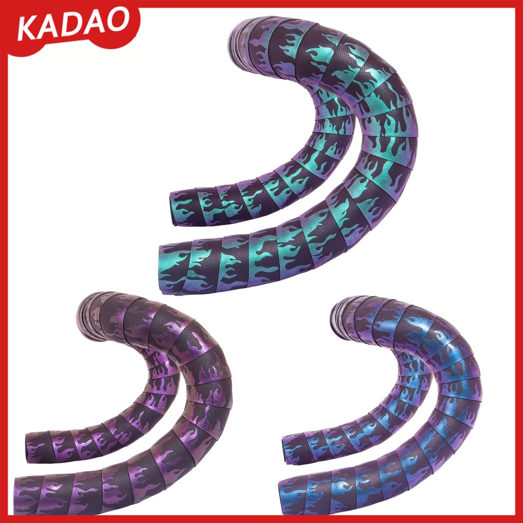 Kadao Chameleon เทปแฮนด์จักรยาน PU สีสันสดใส เทปแฮนด์ถนนกันลื่นระบายอากาศ