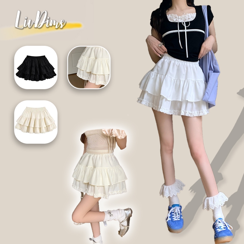 Liv Dims กระโปรงเค้กนัวเนียหวานสำหรับเด็ก Tutu รุ่นแฟชั่น