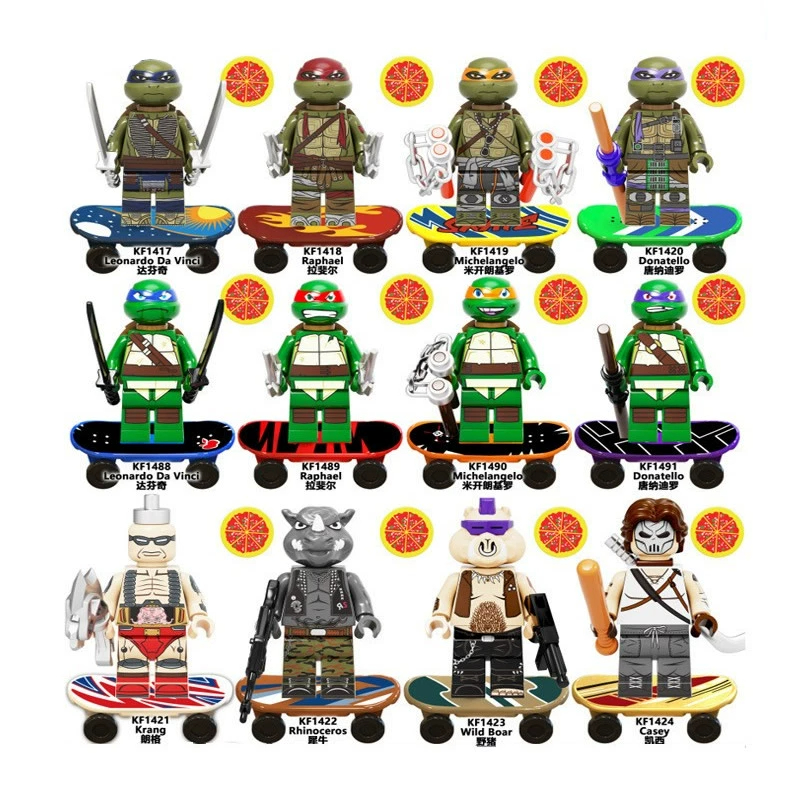 สนุกกับตัวต่อ Ninja Turtles และ Da Vinci! โมเดลตัวละครสุดมันส์จำนวน 4 ชิ้น สำหรับเด็ก ๆ และแฟนการ์ตูน