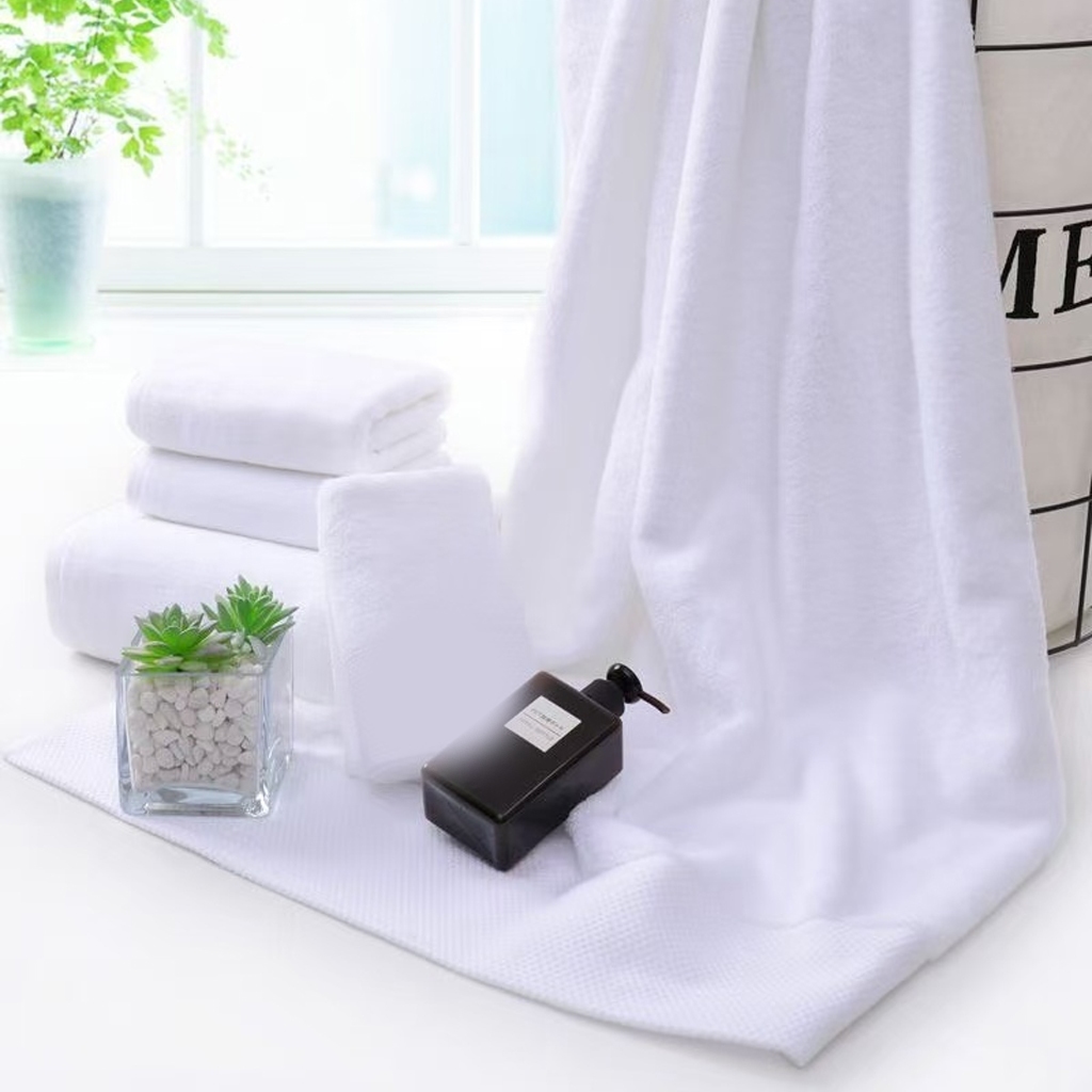 ผ้าเช็ดตัว 18ปอนด์ 70*140cm ผ้าขนหนู ราคาส่ง ขนาดใหญ่พิเศษ เกรดโรงแรม Cotton 100% （400g） - รูปที่ 3