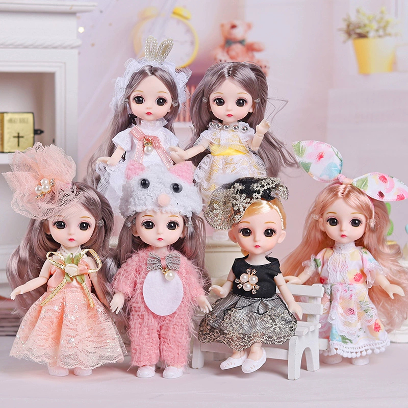 ตุ๊กตาเจ้าหญิงขนาด 17 ซม. จำนวน 5 ชิ้น สำหรับเด็ก 3-6 ปี พร้อมชุดแฟชั่นน่ารัก ที่สาวๆ ทุกคนต้องหลงรัก