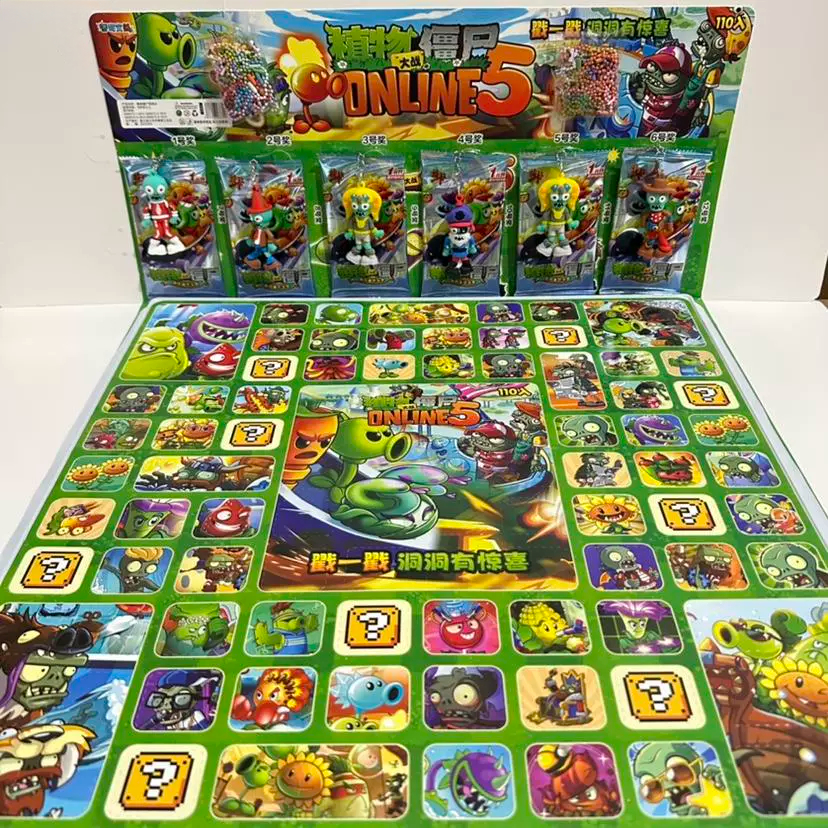 40 ชิ้นกล่องสุ่ม Plants vs Zombies! ตุ๊กตาผักและซอมบี้พร้อมของเล่นเสริมทักษะ, ของขวัญวันเกิดและของสะสมสุดคุ้ม