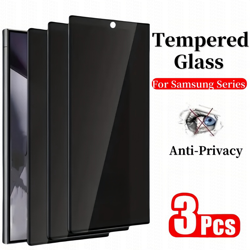 3 ชิ้น Anti-ความเป็นส่วนตัวกระจกนิรภัยสําหรับSamsung S26 Ultra S25 Ultra S24 Ultra S23 S22 Ultra Sam