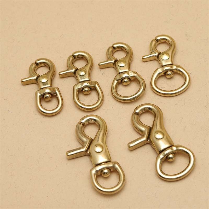 High-end Precision Casting ทองเหลืองลูกสุนัขหัวเข็มขัดญี่ปุ่น Lobster Hook Buckle ทองแดงบริสุทธิ์ Clad Hook DIY Handmade กระเป๋าเดินทางหนังสินค้าอุปกรณ์ฮาร์ดแวร์