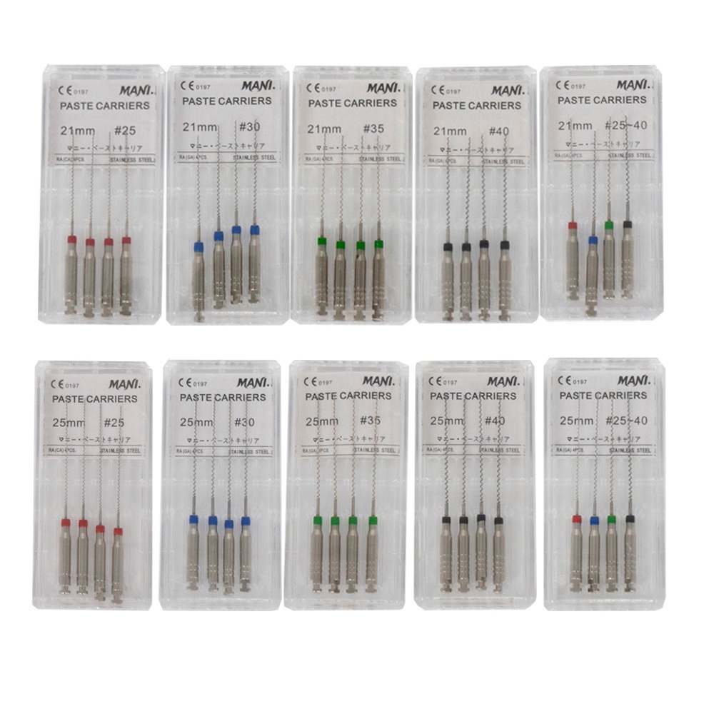 4 ชิ้น/กล่องทันตกรรมโรตารีวางผู้ให้บริการเกลียวฟิลเลอร์ Lentuloสารพันเครื่องยนต์บรรจุวาง