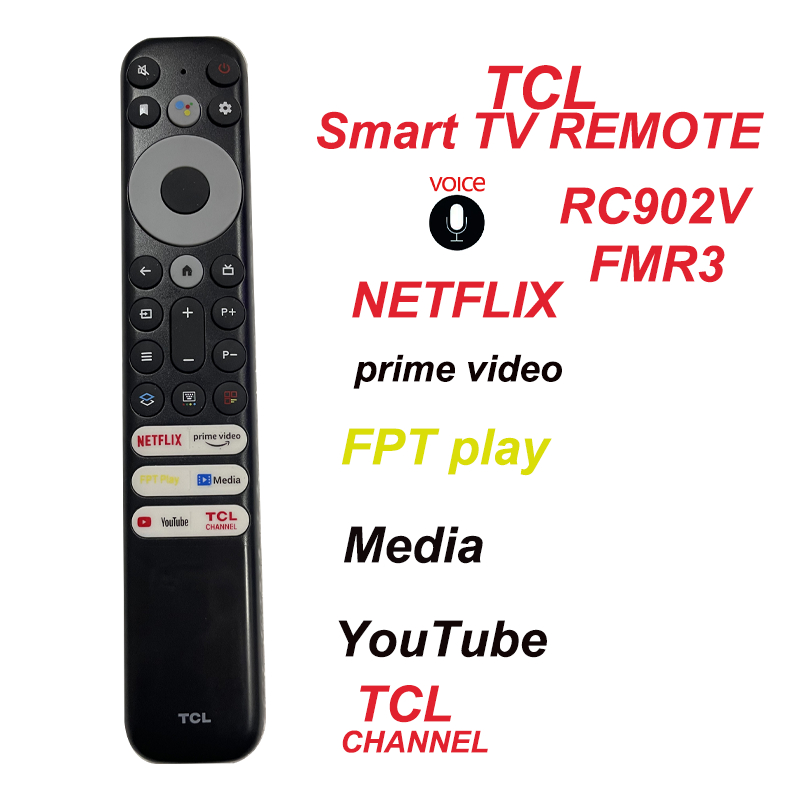 ของแท้ รีโมท คำสั่งเสียง รีโมททีวี TCL LCD Smart 4K UHD TV Remote RC902V FMR3