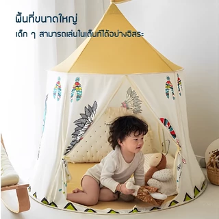 【Zenpy】เต็นท์เด็กเล่นในบ้าน บ้านปราสาทน่ารัก, ปลอดภัยไร้สารพิษ เนื้อผ้านุ่ม, แยกเต็นท์ได้ พับเก็บง่าย, ของขวัญเด็ก, P009