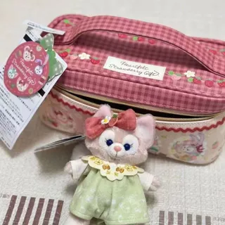 Duffy Shelliemay and friends การ์ตูนหวานเกาหลีรุ่นกระเป๋าเครื่องสําอางมัลติฟังก์ชั่เดินทางเดินทางเดินทางแป้งถุงเก็บ