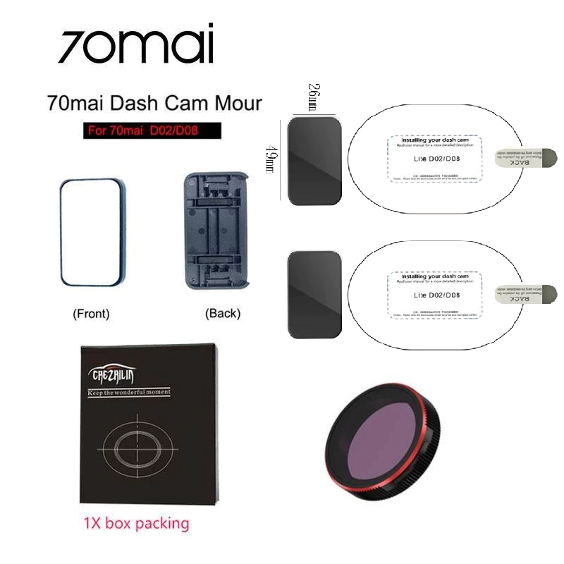 (จัดส่ง 24 ชั่วโมง) ฐานรองฐานรองฐานรอง 3M สําหรับ 70Mai 70 Mai Pro D02 D08 Lite Mount For 70Mai Dash Cam Pro 70 Mai CPL thumbnail 9