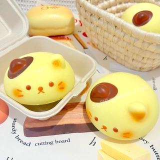 สกุชชี่ ​​ของเล่นเด้งช้ารูปลูกแมวน่ารักของเล่นกดรีบาวด์ช้านุ่ม