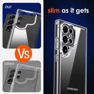 SAMSUNG หรูหราอะคริลิคclear HardสําหรับSamsung Galaxy S25 S24 S23 S22 S20 Ultra Plus FEโปร่งใสปกหลัง
