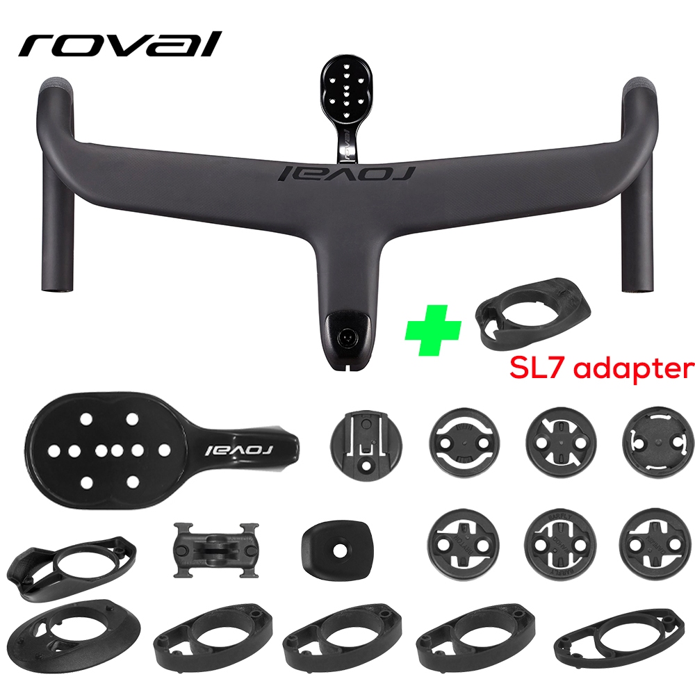 Roval Rapide สําหรับ SL6 SL7 SL8 ภายในสาย Roouting แผนที่จักรยาน Handlebar T1000 คาร์บอนแบบบูรณาการ Cockpit Di2 คาร์บอน Handlebar