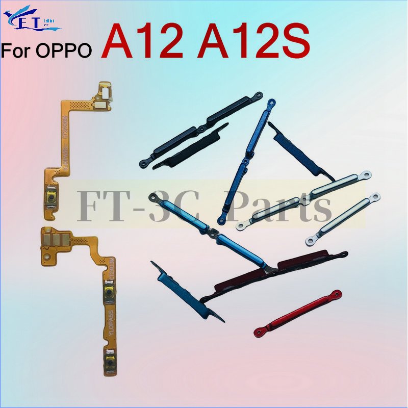สําหรับ Oppo A12 2020 A12s ปริมาณไฟ Flex Cable Volume Power เปิด/ปิดปุ่มสวิทช์ Flex Ribbon Cable อะไหล่