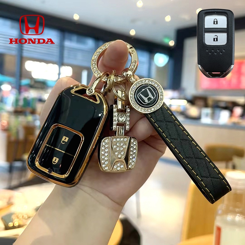 Honda 2 ปุ่มกุญแจรถพวงกุญแจ Honda Key Case ใช้งานร่วมกับ Honda jazz/jazz G2/jazz GK/HR-V/CR-V/BR-V