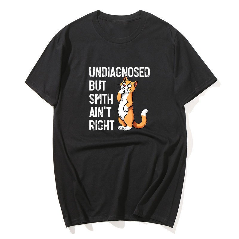Undiag Nosed But Something Aint ขวาแมวตลก Saying Meme สุขภาพจิตชายเสื้อยืดผ้าฝ้ายแขนสั้นรอบคอ Tops T