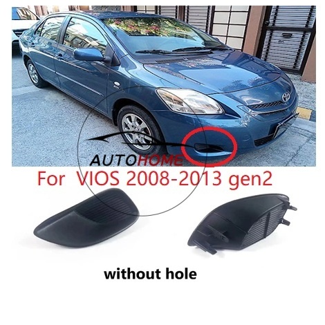 (ไม่มีรู)ฝาครอบไฟตัดหมอกฝาครอบไฟตัดหมอกสําหรับ TOYOTA VIOS gen2 2007 2008 2009 2010 2011 2012 2013 เอ็นซีพี93 แบทแมนฝาครอบกันชนหน้า