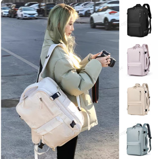 กระเป๋าเป้สะพายหลังเดินทางกันน้ําสําหรับผู้หญิง 35L กระเป๋าเ…