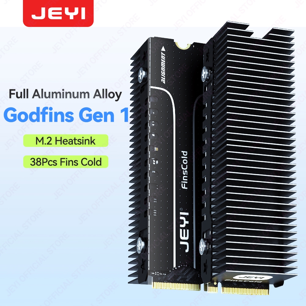 Jeyi ฮีทซิงค์ระบายความร้อน SSD M.2 NVME NGFF M.2 2280 อลูมิเนียม