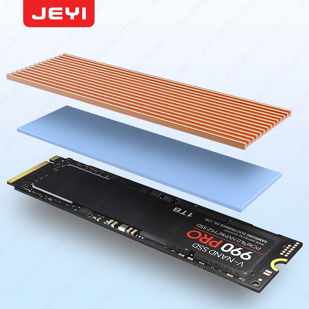 Jeyi แผ่นฮีทซิงค์ระบายความร้อน SSD M.2 อลูมิเนียม PS5 สําหรับ N80 NVME NGFF M2 2280 PCI-E SSD