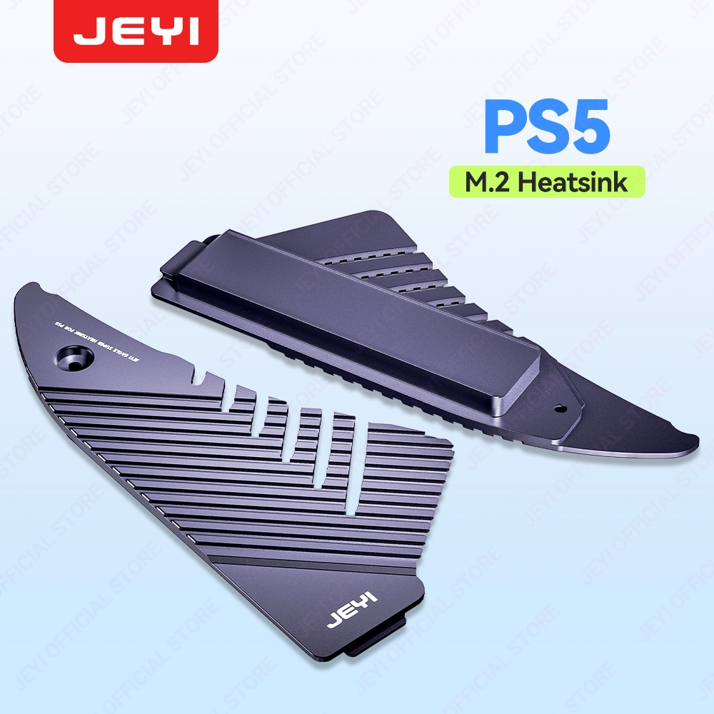 Jeyi แผ่นฮีทซิงค์ระบายความร้อน SSD PS5 M.2 พื้นที่ขนาดใหญ่ อะลูมิเนียมแข็ง สําหรับ Playstation 5 PCIe 4.0 M.2 NVMe พร้อมเวอร์ชั่น RGB