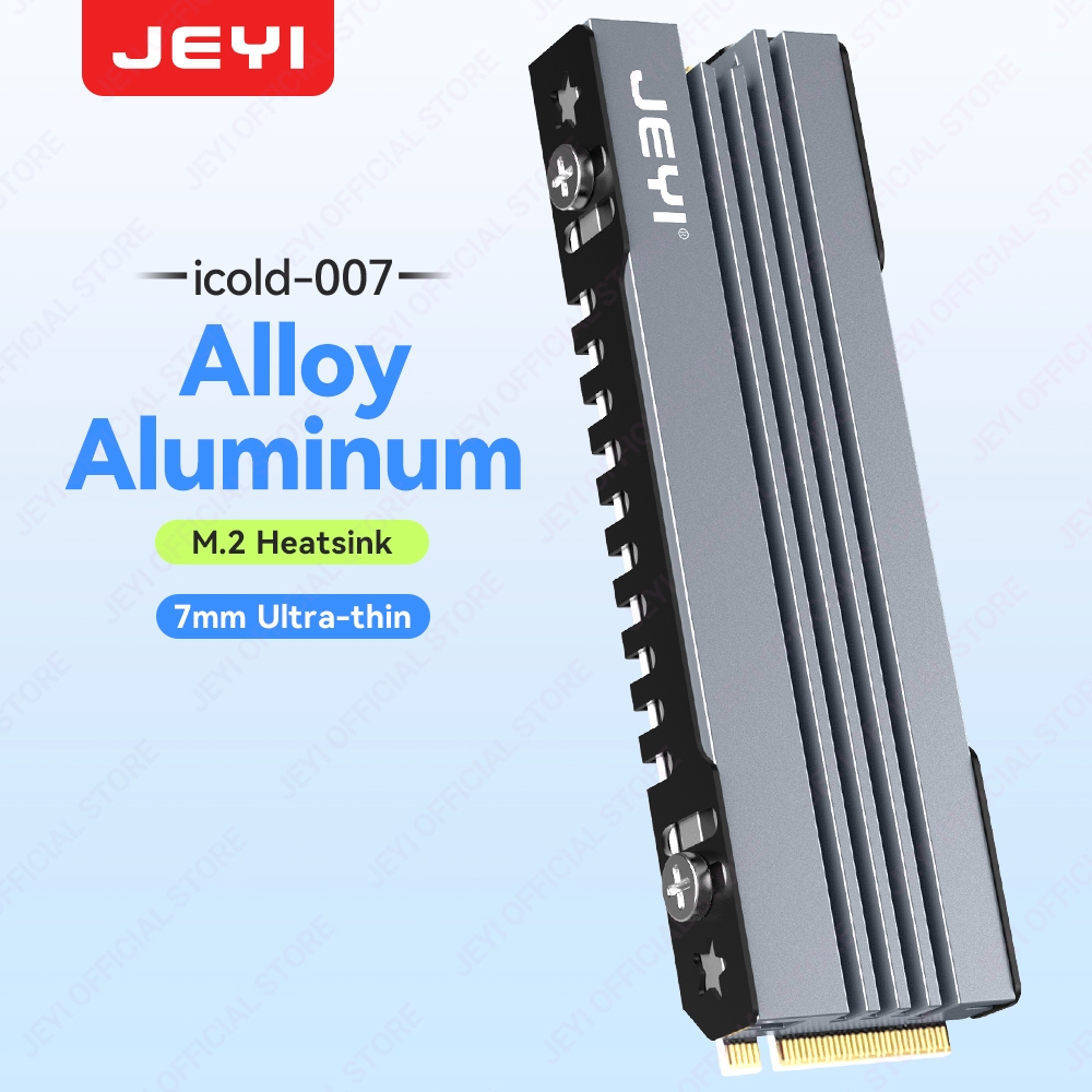 Jeyi ฮีทซิงค์ระบายความร้อน M.2 ssd NVME NGFF อลูมิเนียม พร้อมแผ่นซิลิโคนความร้อน สําหรับ PC PS5 PCIE