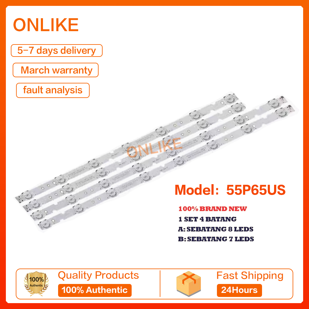 55p65us / 55P8 TCL 55 INCH LED TV backlight ( LAMPU TV) 55 "LED backlight เหมาะสําหรับ TCL 55U1 55A2