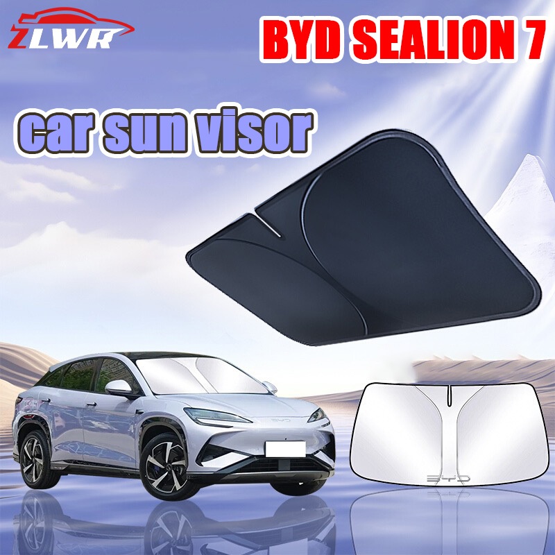 ZLWR BYD SEALION 7 ม่านบังแดดกระจกหน้า/หน้าต่างข้าง ป้องกันแสงแดด ฉนวนกันความร้อน เพิ่มความเป็นส่วนตัว อุปกรณ์เสริมภายในรถยนต์