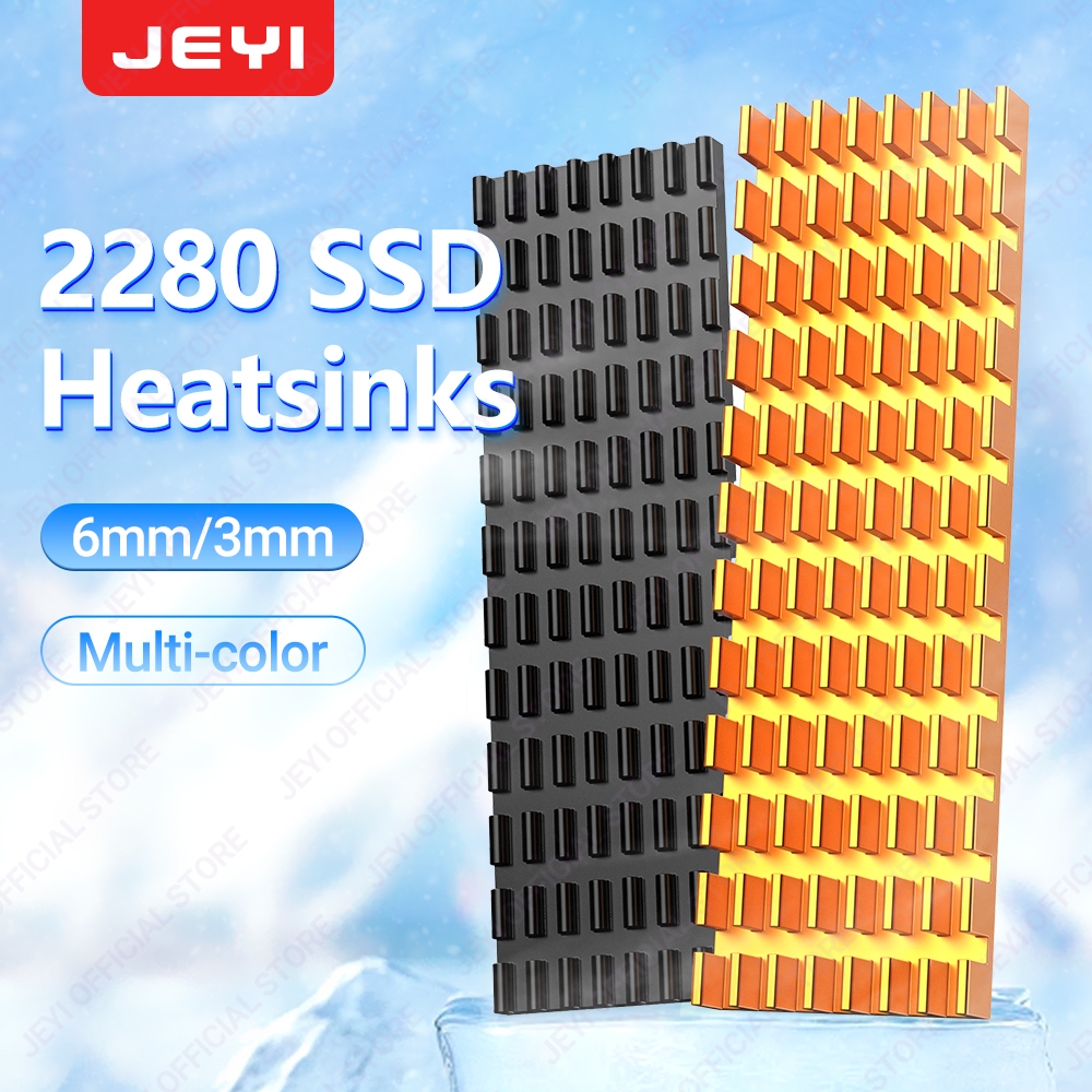 Jeyi M.2 SSD ฮีทซิงค์อลูมิเนียม Cooler Multi-version NVMe หม้อน้ําความร้อน Pad,กระดาษฝุ่นสําหรับ PS5/PC/แล็ปท็อป M2 2280 SSD