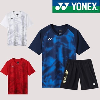 โยเน็กซ์ เสื้อแบดมินตันใหม่สําหรับผู้ชายและผู้หญิง, เสื้อผ้าแข่งขันกีฬาแห้งความเร็วหลวมสบาย, เสื้อเทนนิสคู่, ชุดฝึก, เสื้อผ้าแบดเ