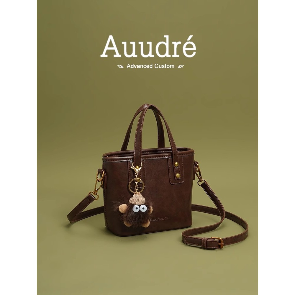 Auure Portable Bucket Bag Women 2026 New Style Spring Summer Messenger Bag Small Bag