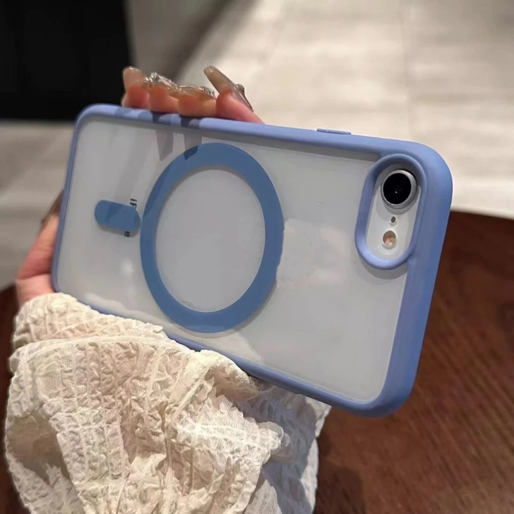 ปลอก iPhone 7 Plus 8 Plus i7 i8 XR XS Max x 11 Pro Max เคสโทรศัพท์แม่เหล็ก เคสแข็งโปร่งใส
