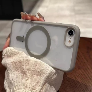 ปลอก iPhone 7 Plus 8 Plus i7 i8 XR XS Max x 11 Pro Max เคสโทรศัพท์แม่เหล็ก เคสแข็งโปร่งใส