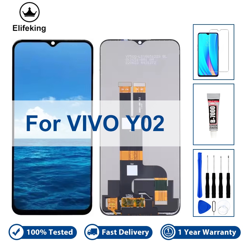 6.51 LCD สําหรับ VIVO Y02 Y02T V2254 V2252 Y11 (2023) จอแสดงผล Touch Screen Digitizer V2236A อะไหล่พ
