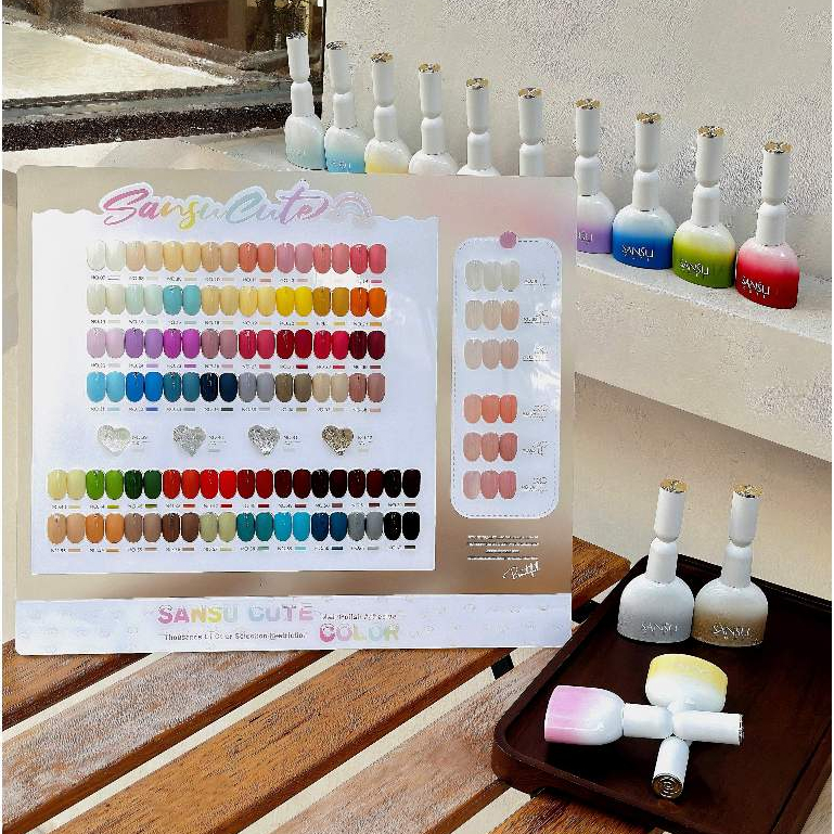 Sansu 62 สี สีเจลทาเล็บ ฟรีชุดชาร์จชาร์จ สีทาเล็บเจลแท้คุณภาพดี สีต่างๆ สีเจล ยาทาเล็บ ขวดสีเดียวกัน
