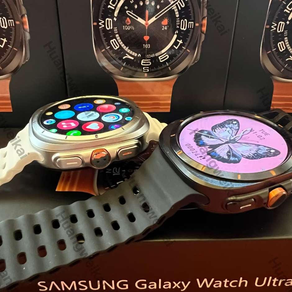 2025 logo พรีเมี่ยมล่าสุด Galaxy Watch Ultra 7 smart Watch 47 มม.ไร้สายชาร์จบลูทูธโทรสําหรับชายหญิงกันน้ํา VS SAMSUNG HK9 HK10 ULTRA2 HELLOWATCH 3MINI