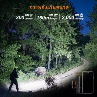 SUPERFIRE MI80 3W EDC ไฟฉาย LED 18650 ไฟฉาย 5 โหมดอลูมิเนียมแบบพกพา แคมป์ปิ้ง กลางแจ้งโคมไฟกันน้ำโคมไฟ