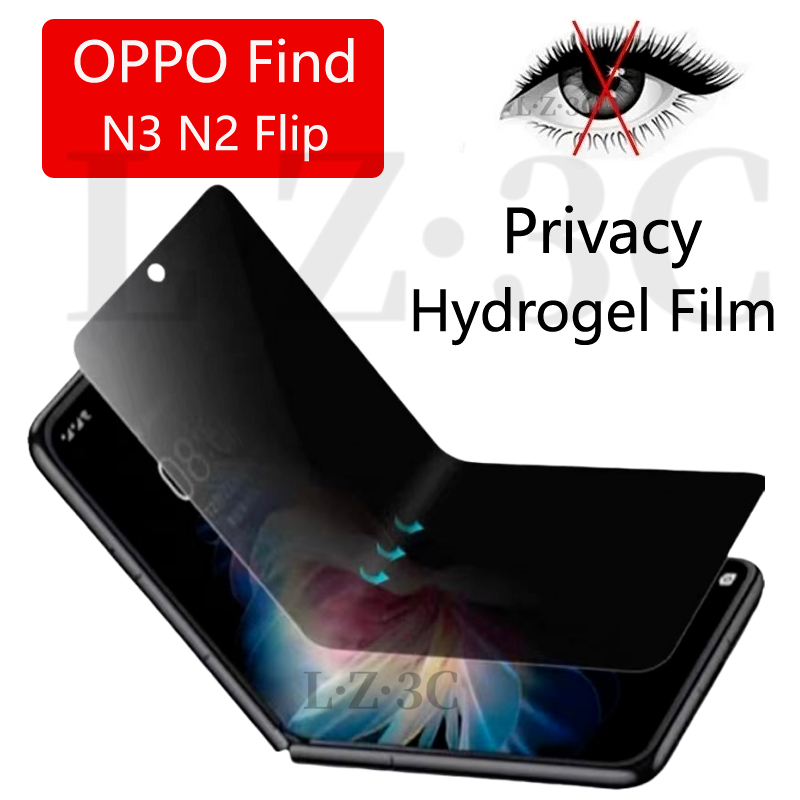 1~2PCS ฟิล์มไฮโดรเจลป้องกันการมองเห็นสำหรับ OPPO Find N3 N2 Flip TPU ปกคลุมเต็มหน้าจอ ป้องกันการมองข้าม อุปกรณ์เสริม - ไม่ใช่กระจกกันรอย