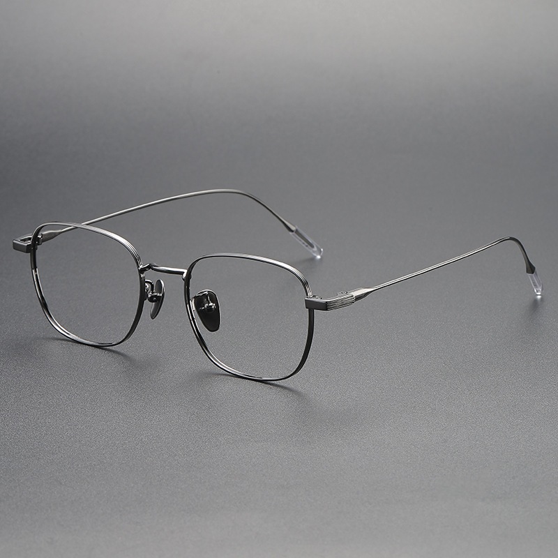 แฟชั่น Ultralight ไทเทเนียมกรอบแว่นตาผู้หญิงผู้ชายกรอบแว่นตา Unisex Retro แบนกรอบแว่นตา Handmade 80805