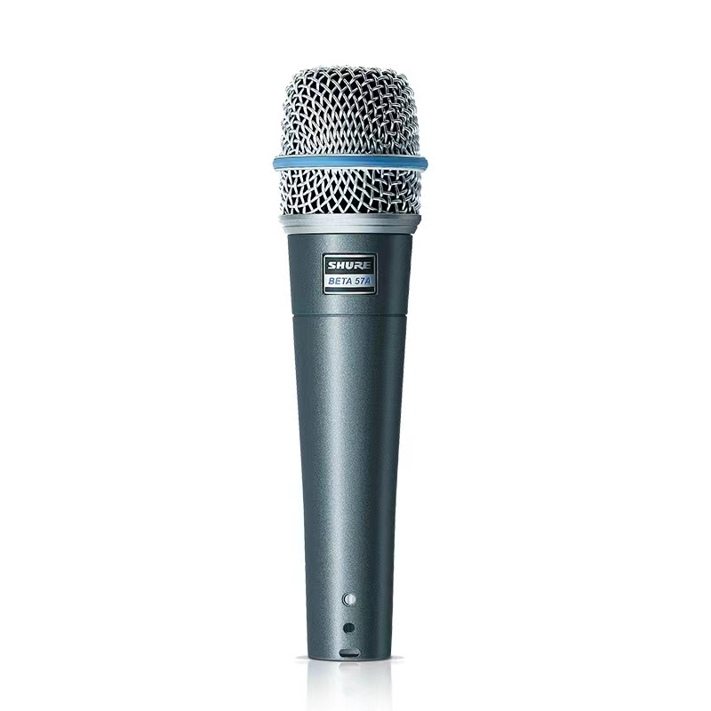 Shure BETA57A ไมโครโฟนแบบมีสายการแสดงบนเวทีร้องเพลงสดบันทึกไมโครโฟนแบบไดนามิก